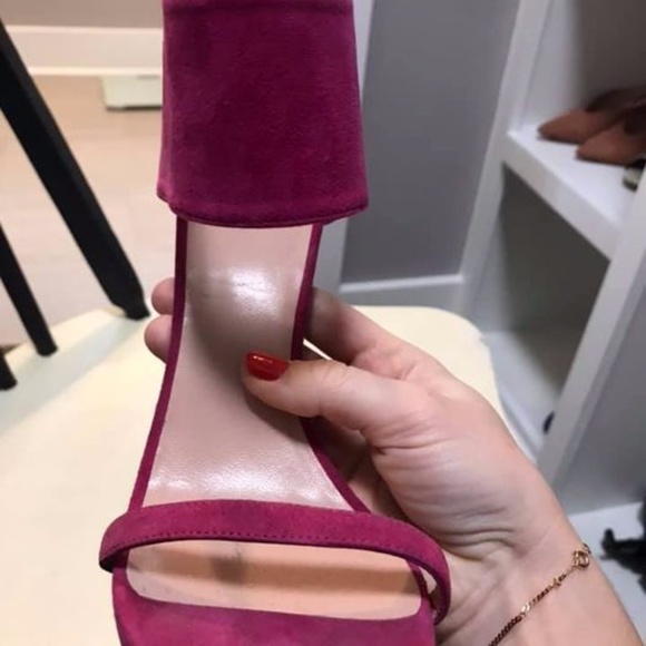Stuart Weitzman Nudist Heel - Fuchsia Pink - Picture 6 of 8